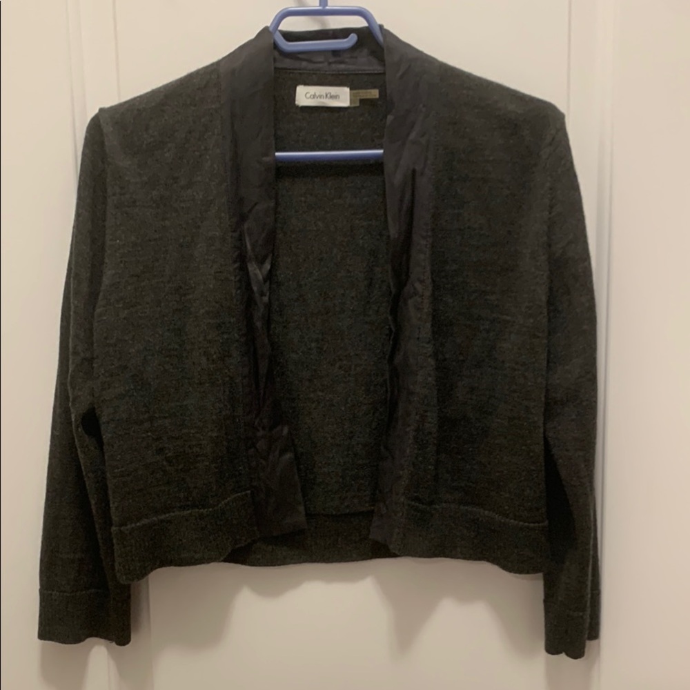 Calvin Klein grey Cardigan Sweater Classic Knit